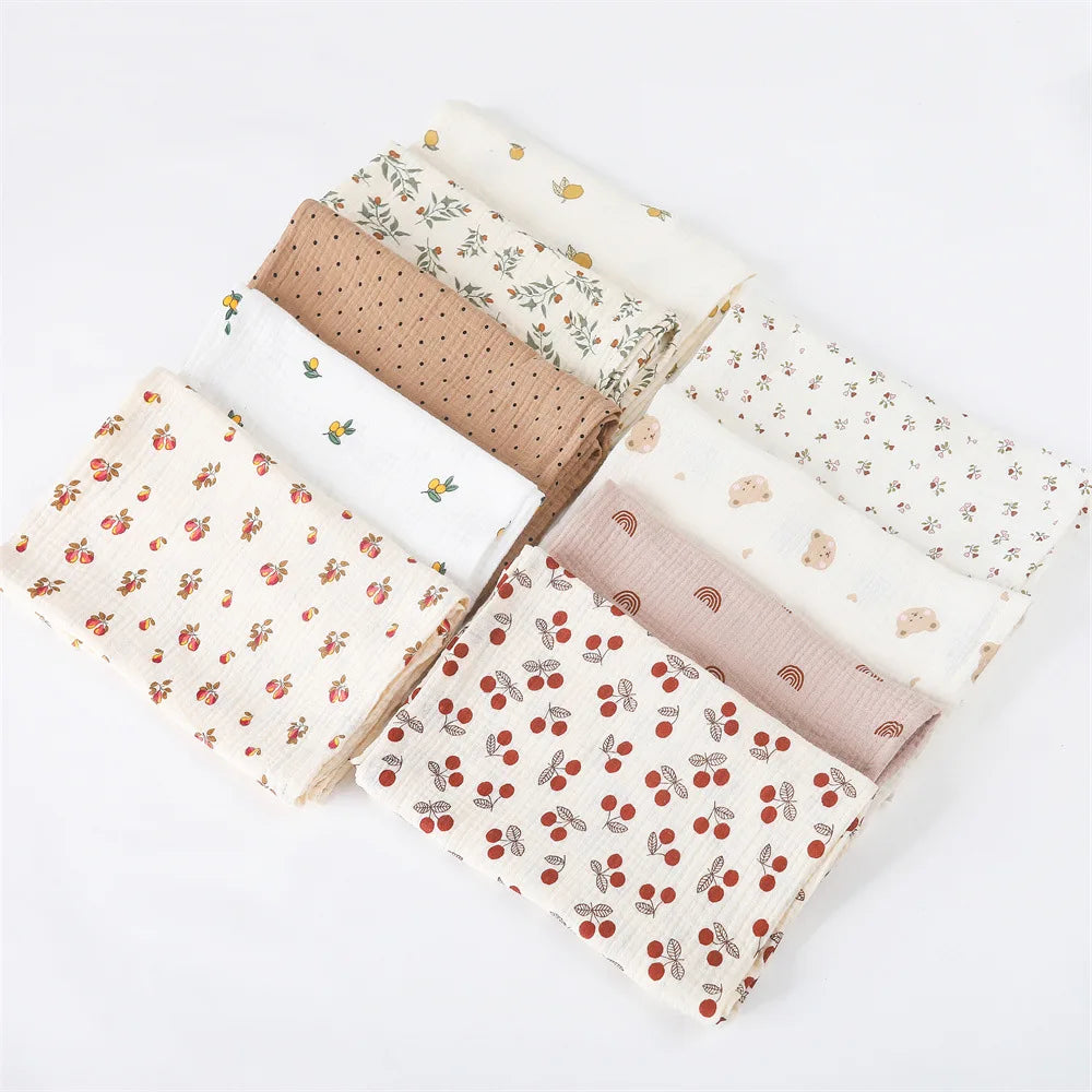 80X65cm Muslin Squares Baby Swaddle Blanket Newborn Diaper Bedding Cotton Stroller Blankets Babies Accessories Infant Nap Cover